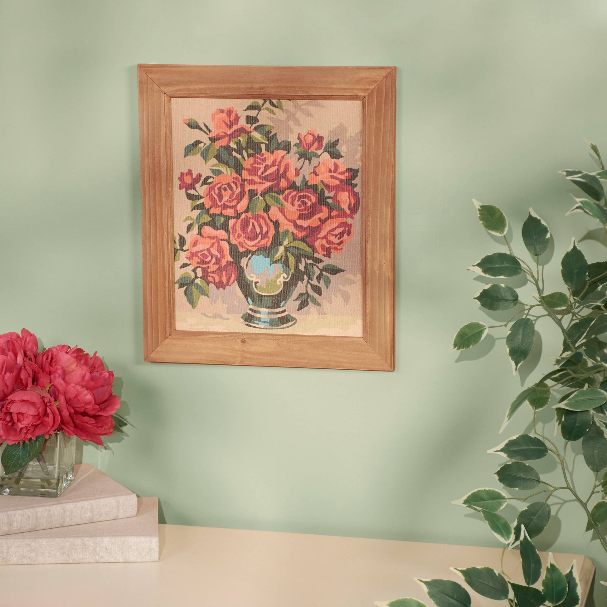 Rose Vase Framed Wall Art