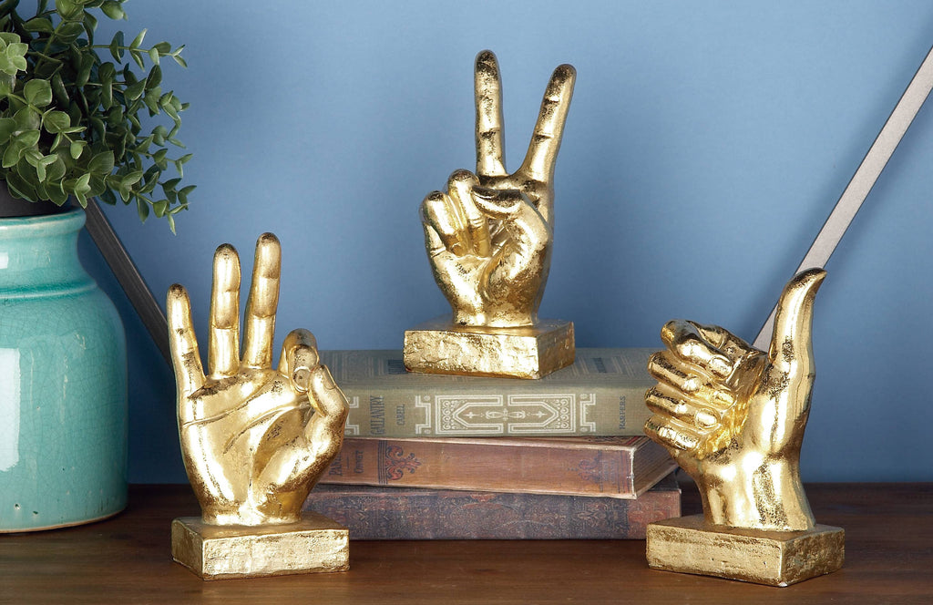 Traditional Gold Polystone Sculpture