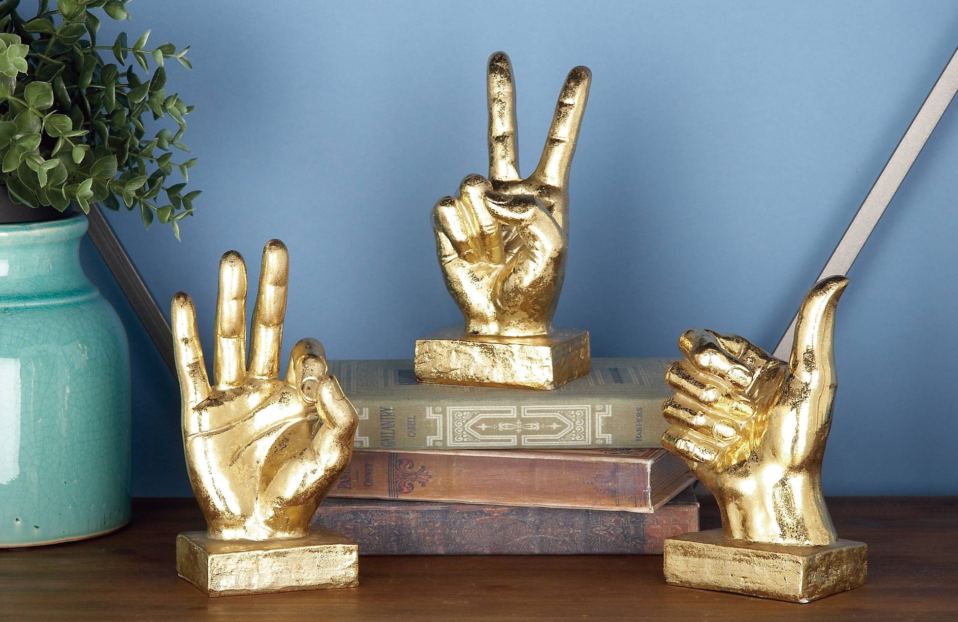 Traditional Gold Polystone Sculpture