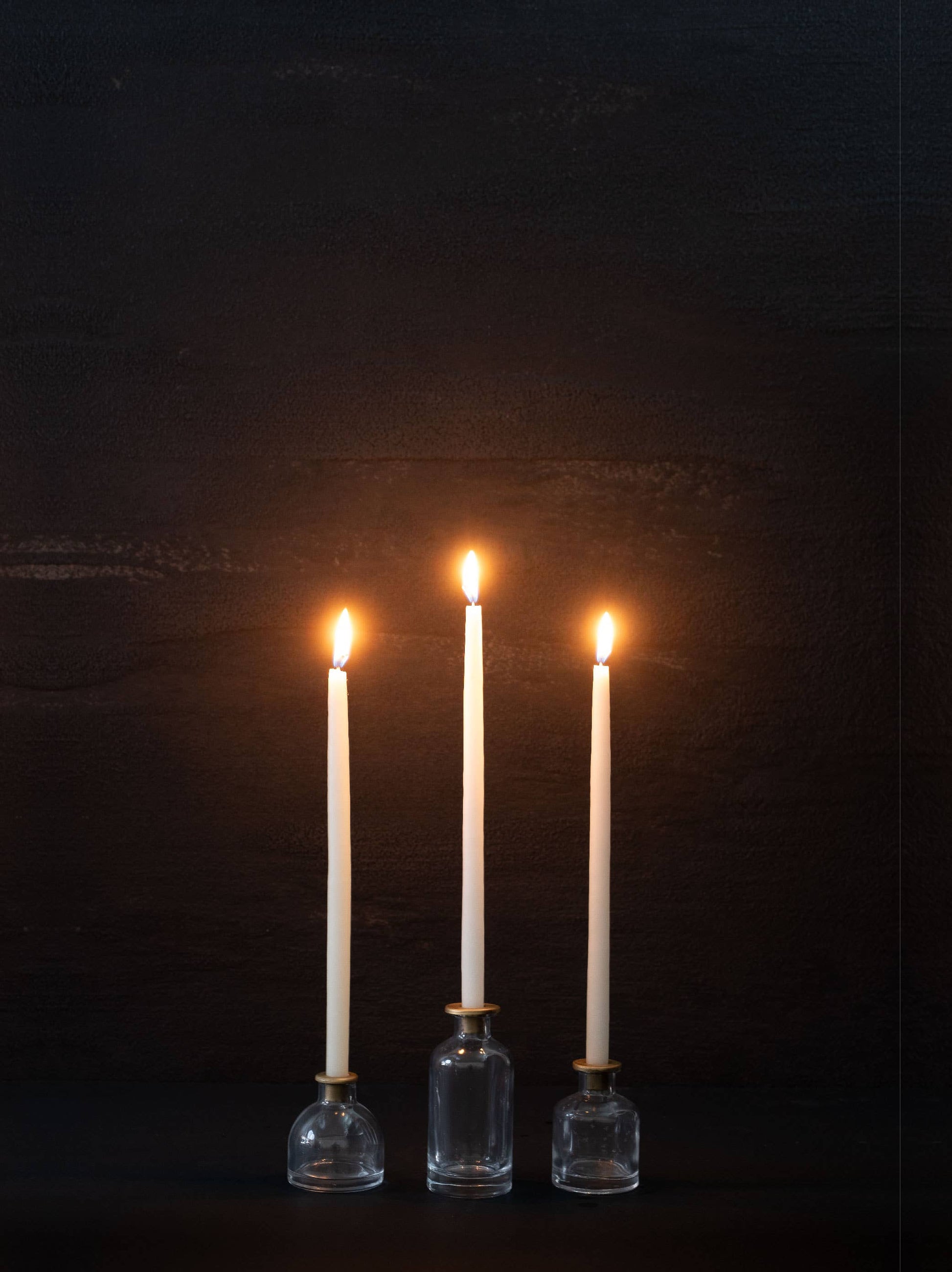Skinny Taper Glass Candle Holder - Large