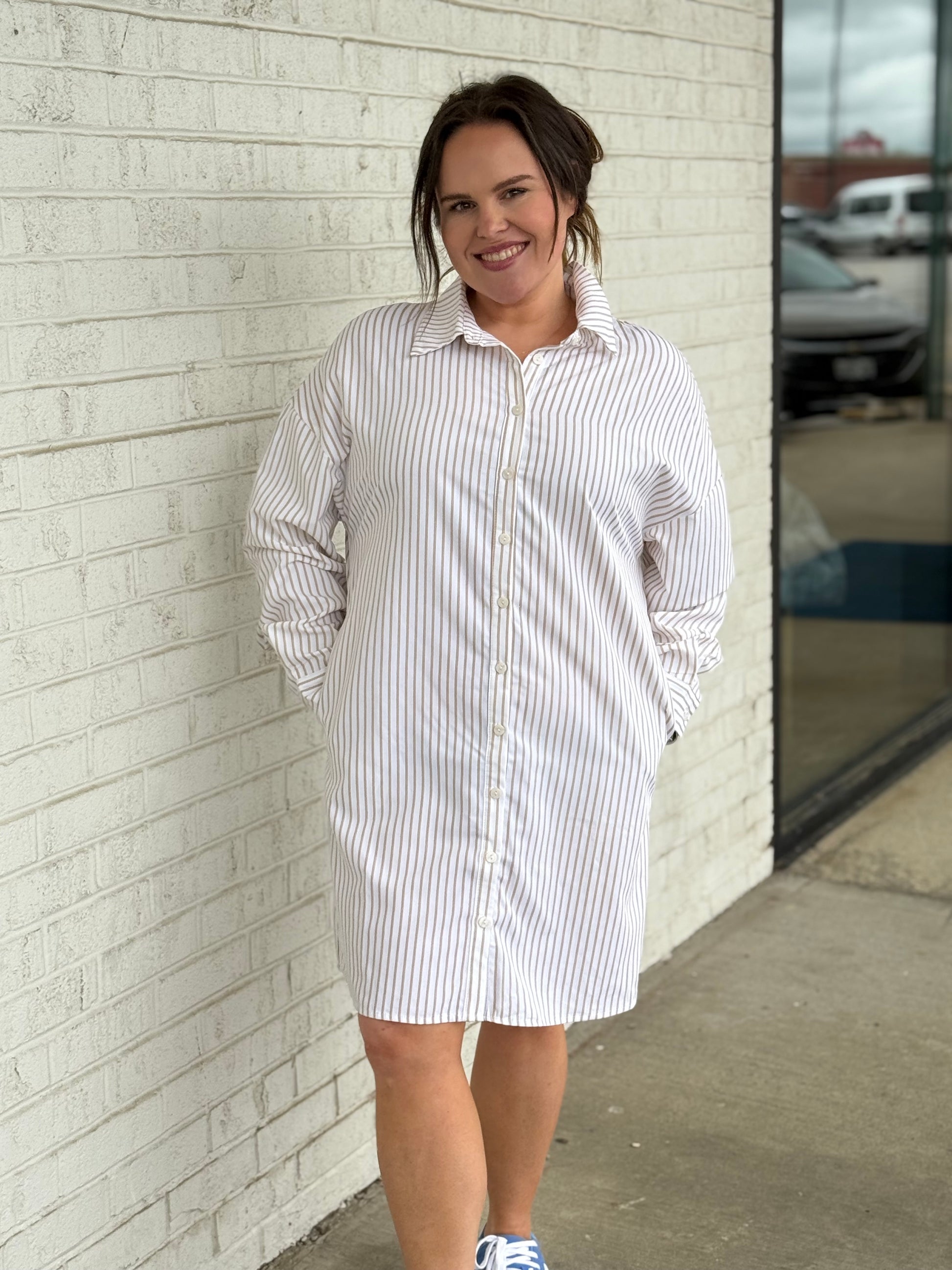 Stripe Shirt Dress