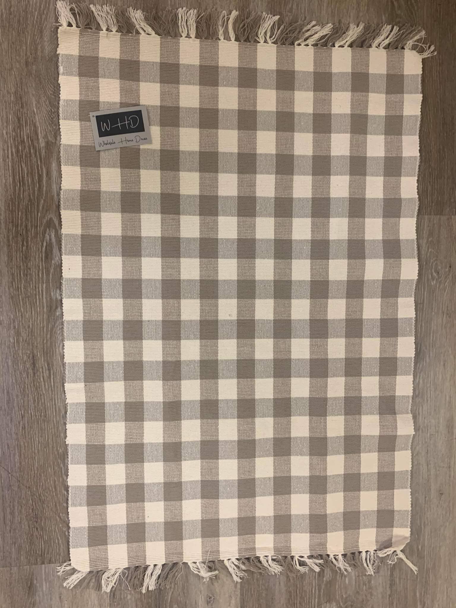 Brown Check Rug