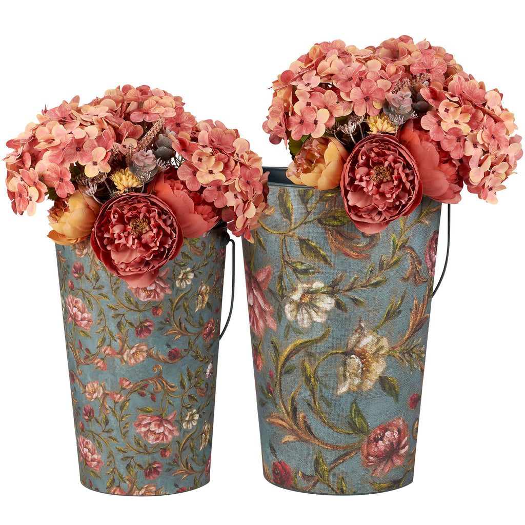 Floral Nouveau Wall Bucket
