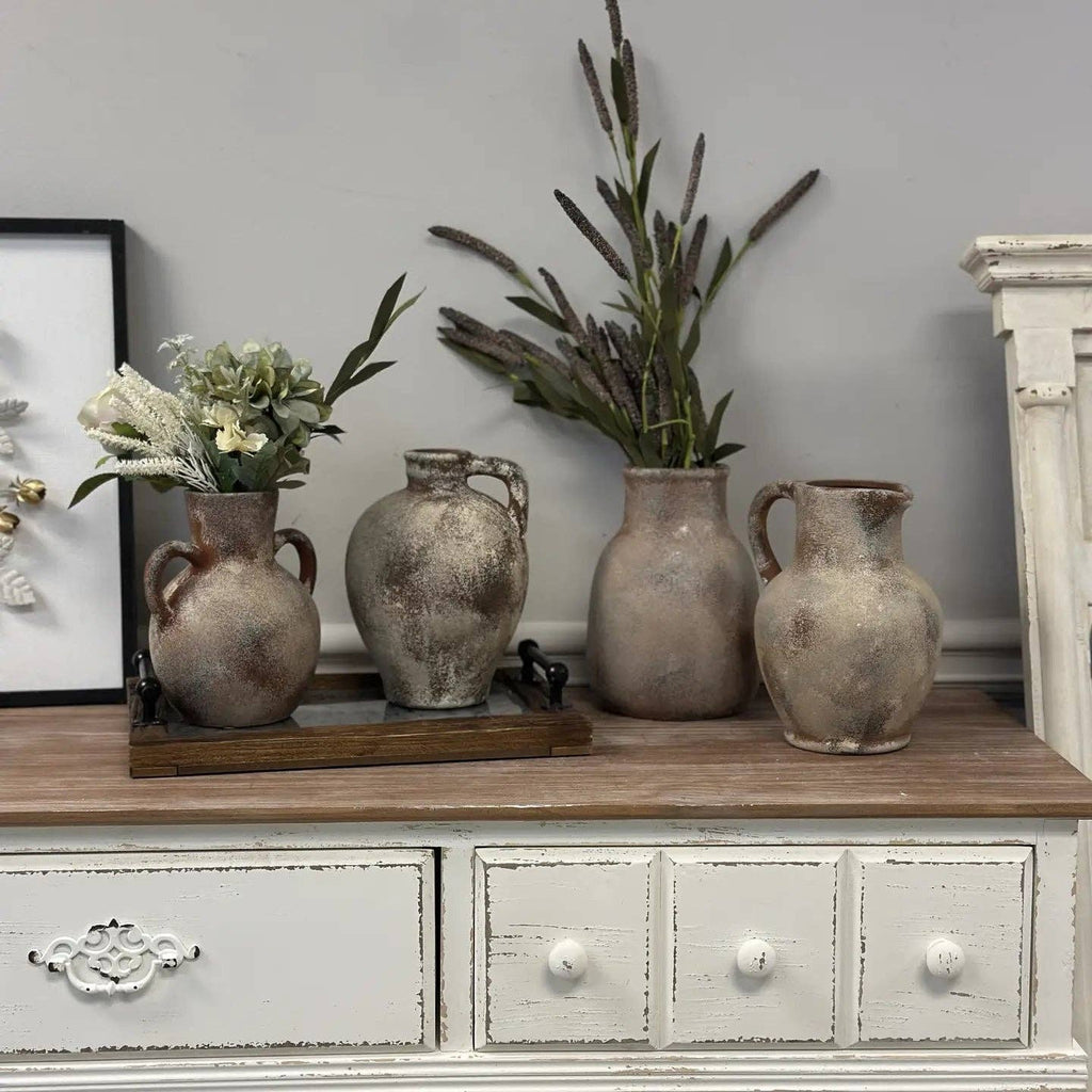 Rustic Aged Terracotta Vase