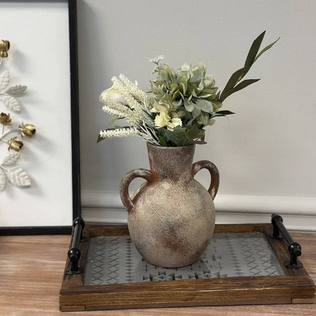 Rustic Aged Terracotta Vase