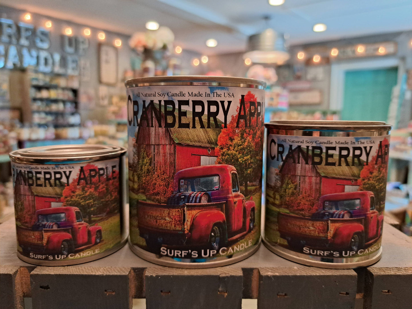 Cranberry Apple Paint Can Candle Truck - Vintage Collection