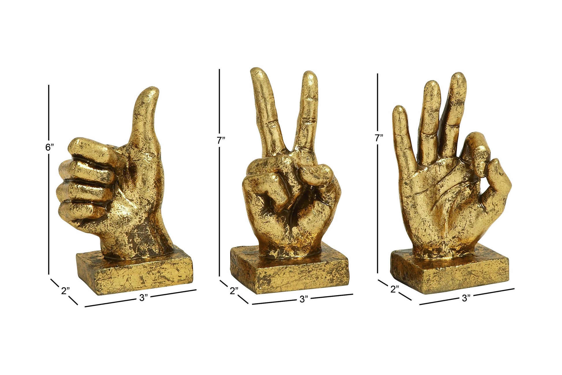 Traditional Gold Polystone Sculpture