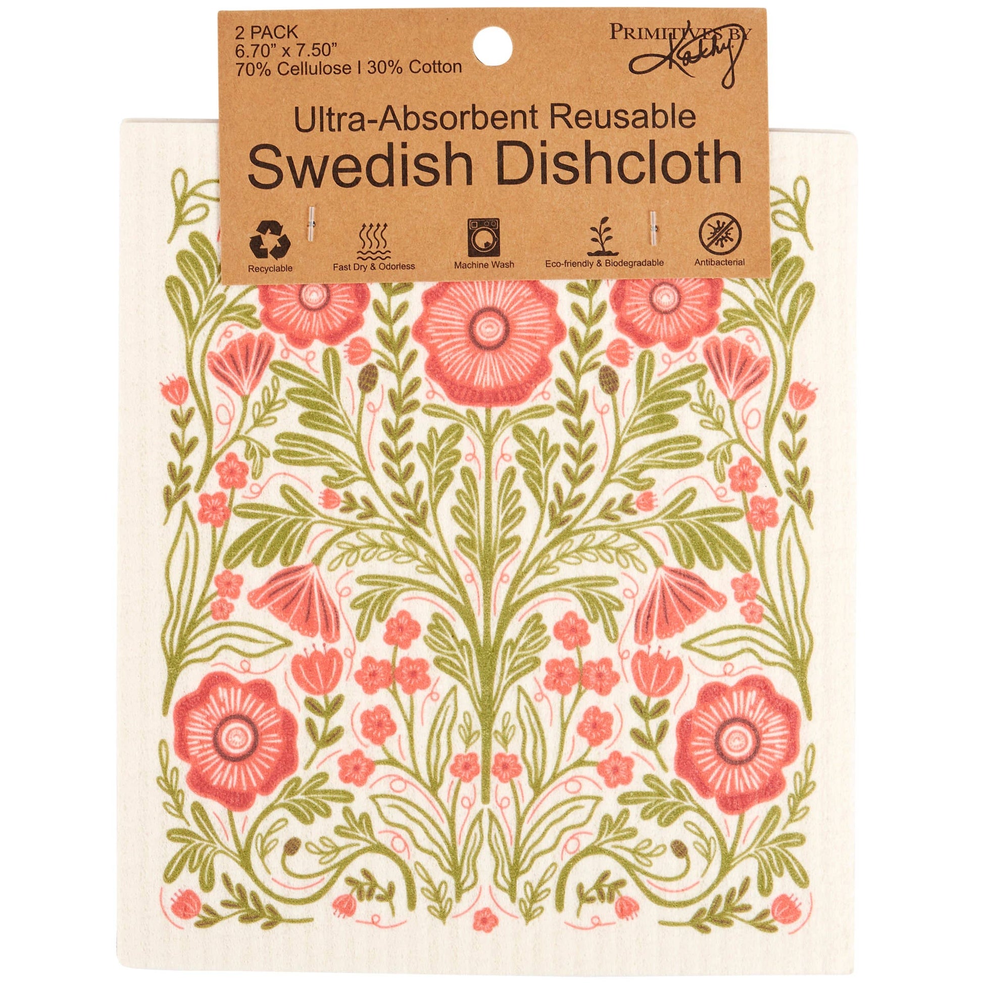 Botanical Swedish Dishcloth Set