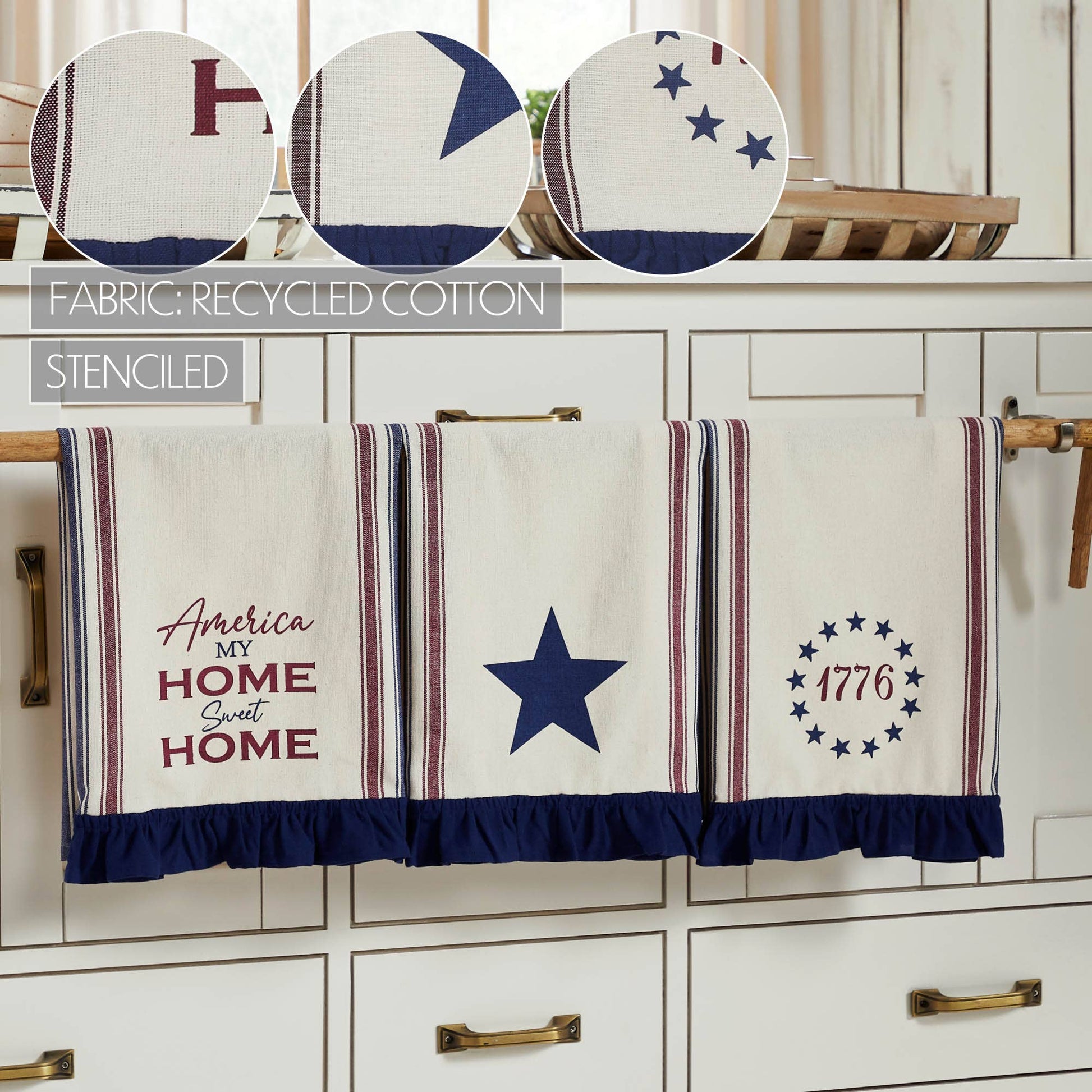 America Ruffled Tea Towel