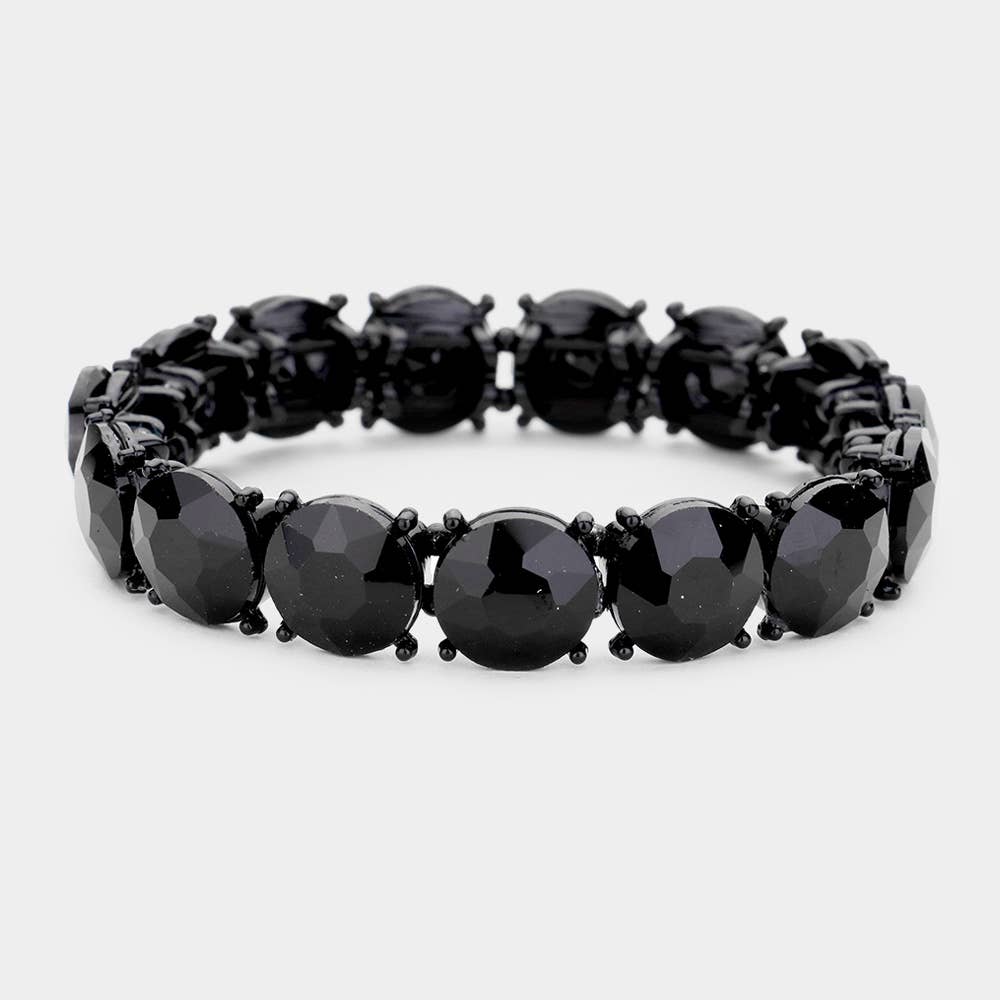 Crystal Round Stretch Evening Bracelet