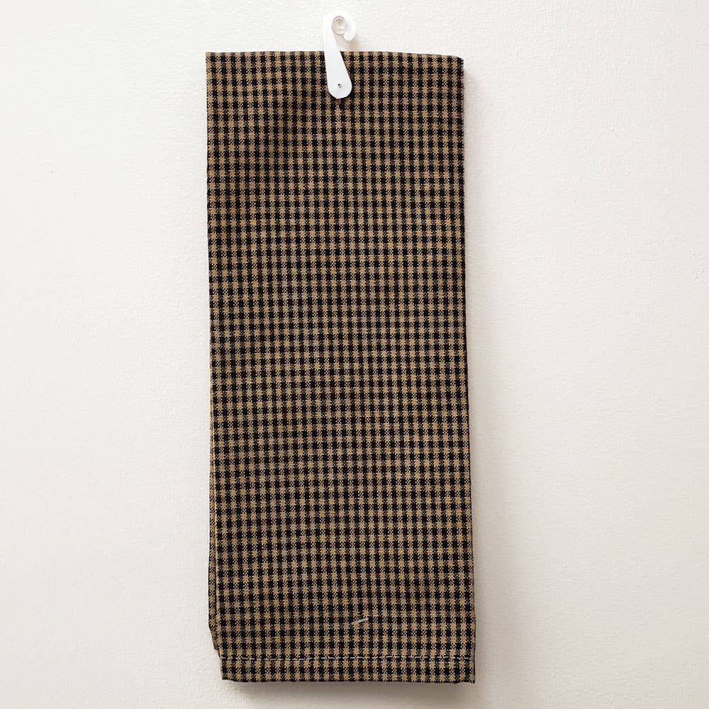 Black Check Tea Towel