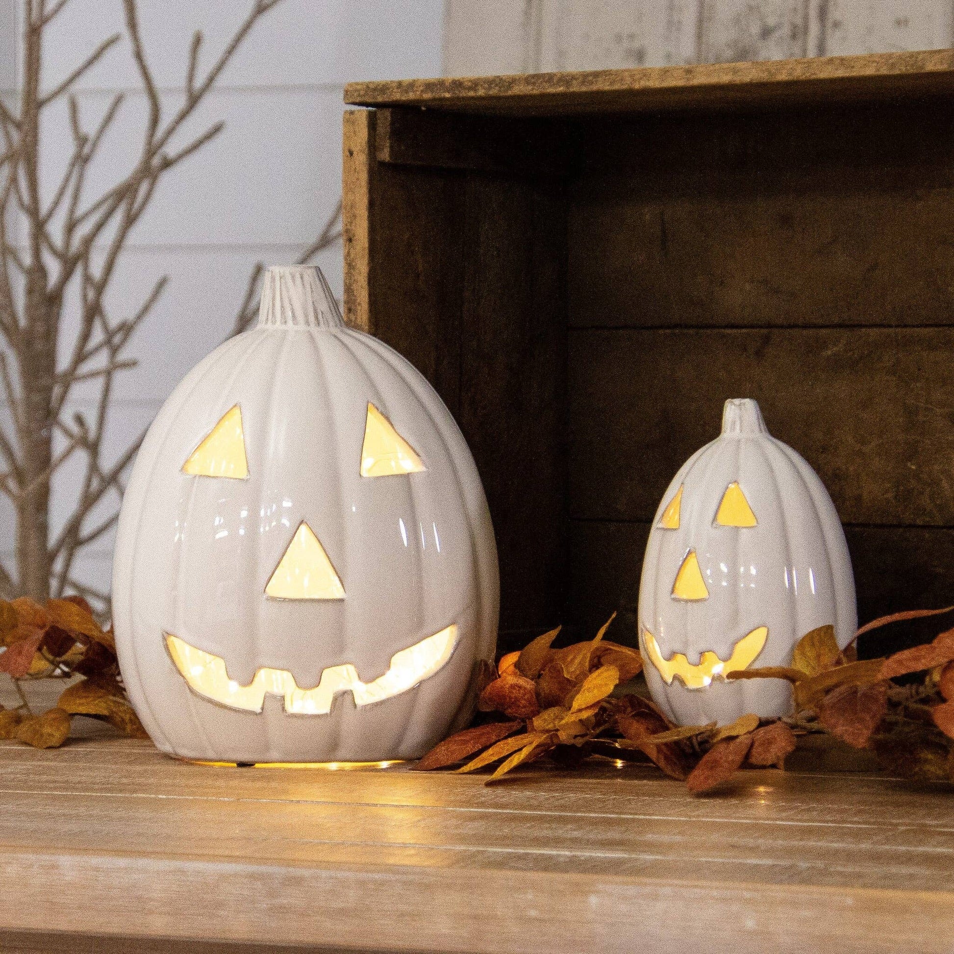 Glazed Ceramic Jack O' Lantern