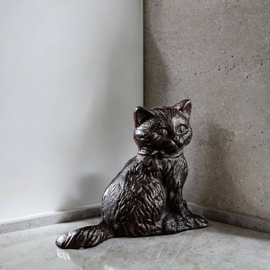 Cast Iron Cat Figurine