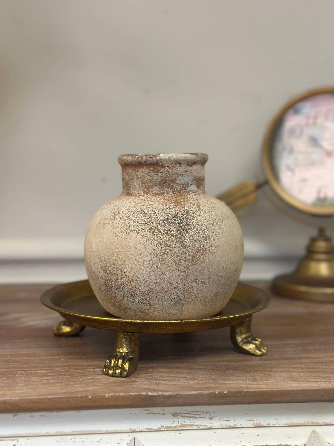 Rustic Aged Terracotta Vase