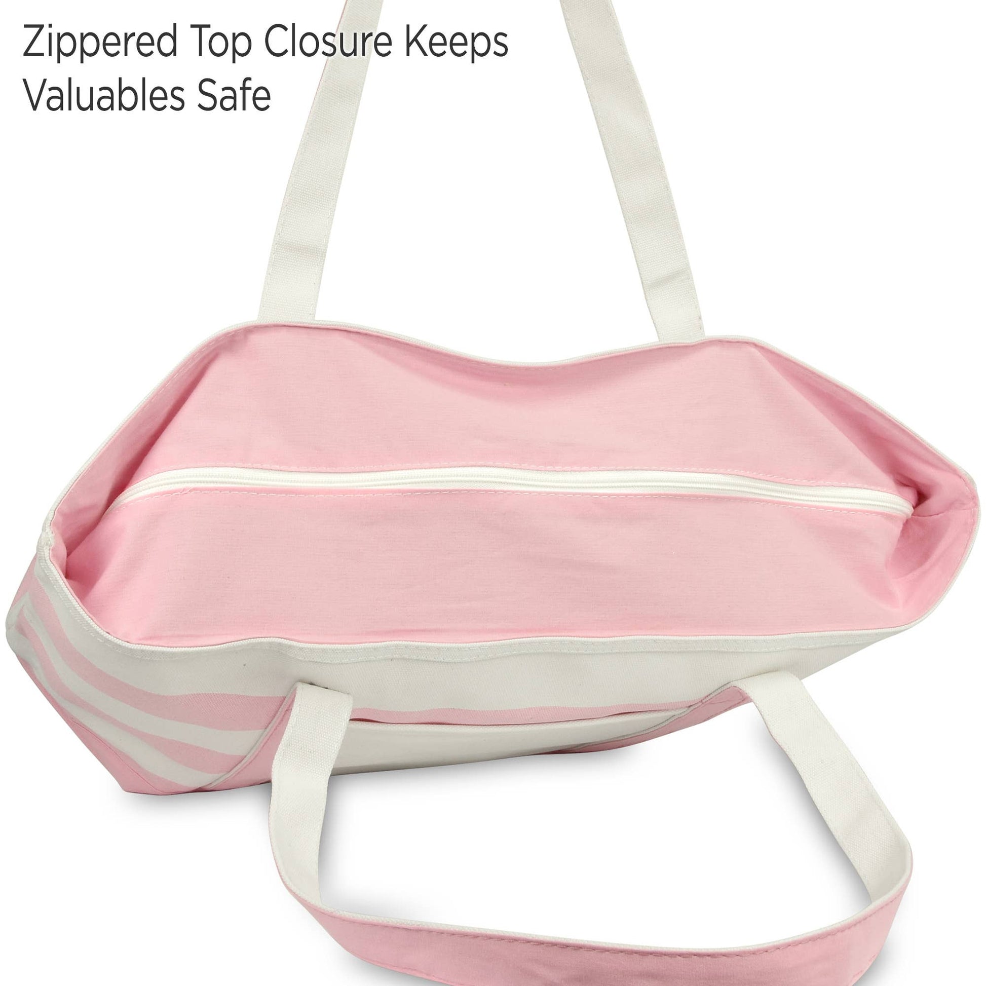 Dalix 23" Premium Striped Tote Bag