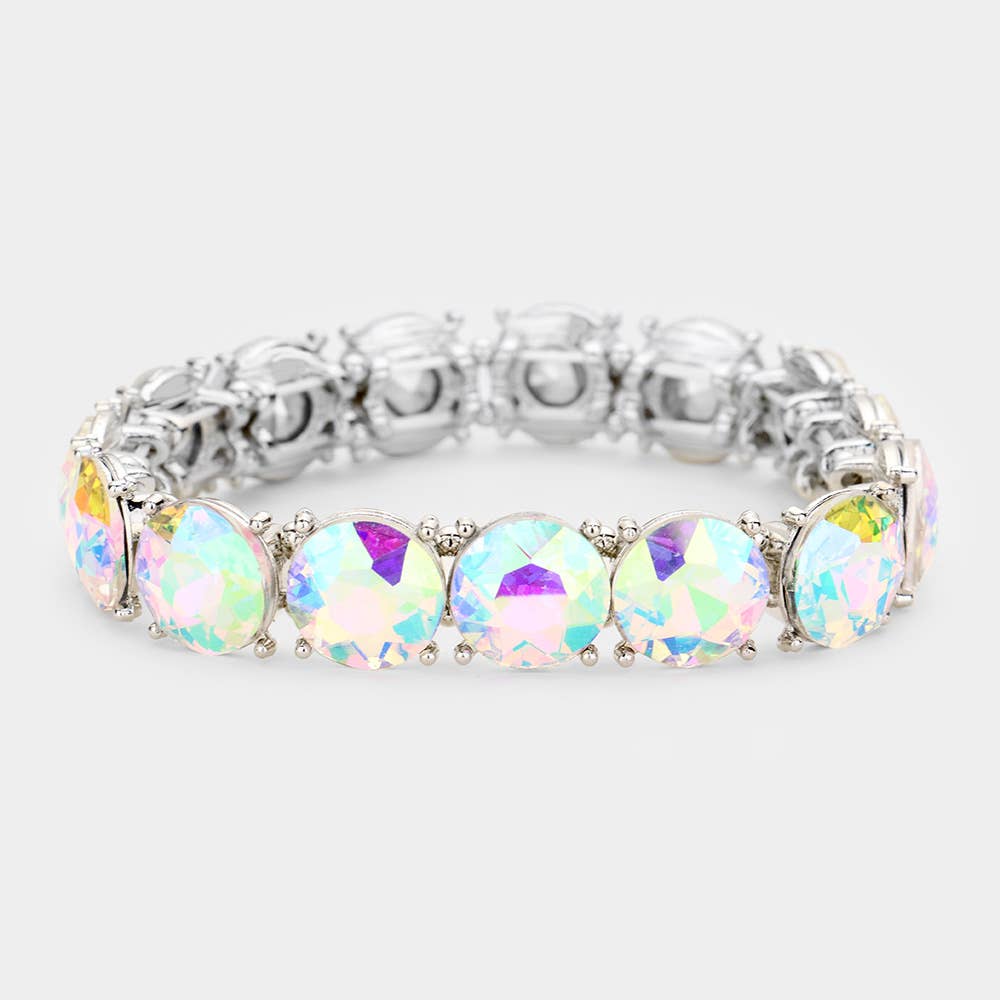 Crystal Round Stretch Evening Bracelet
