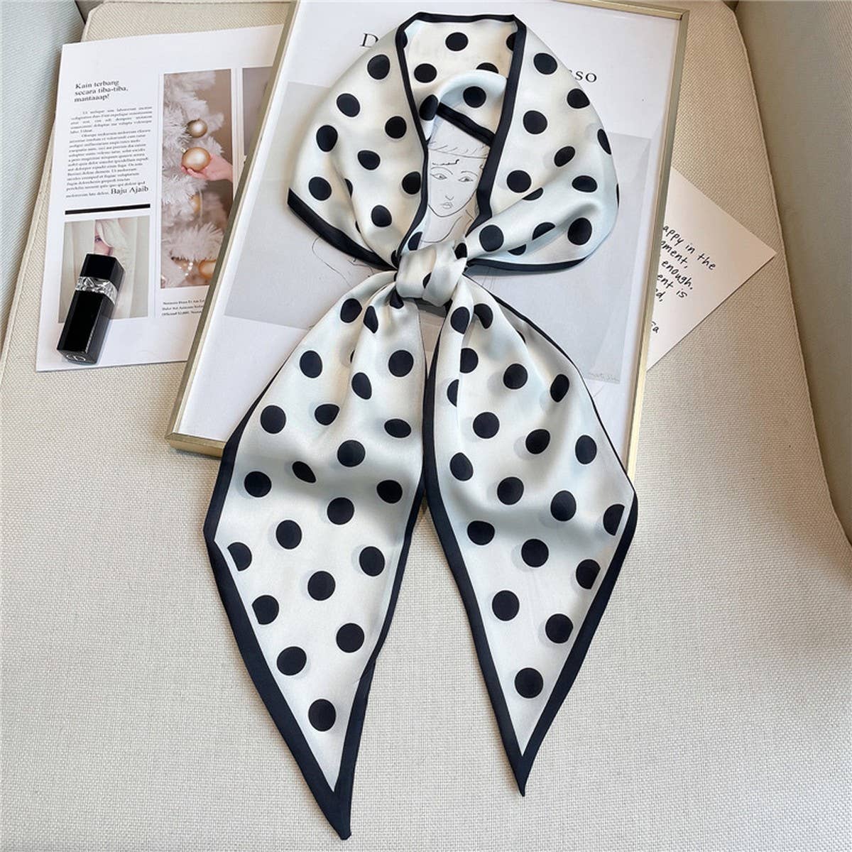 POLKA DOT HEAD SCARF