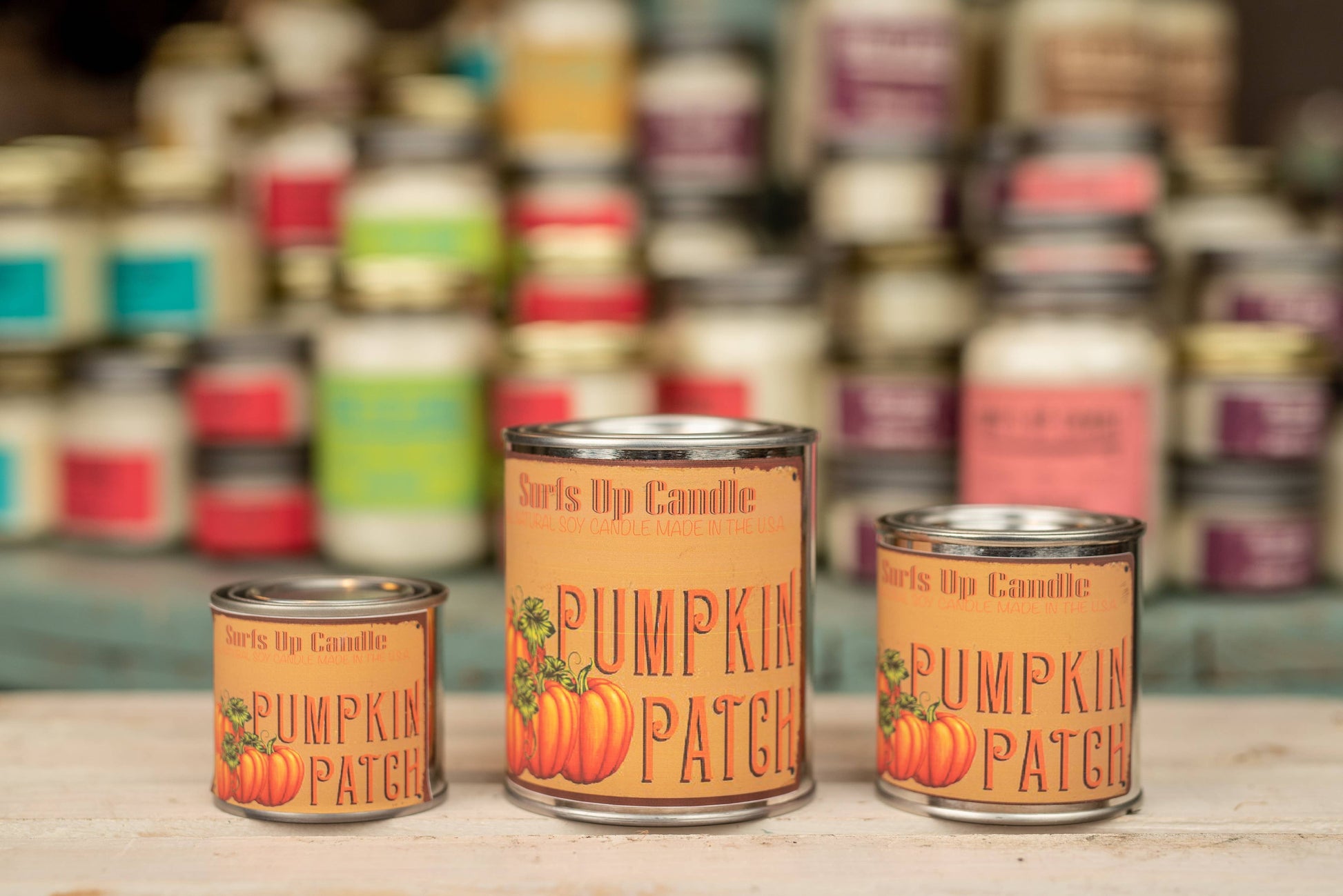 Pumpkin Patch Paint Can Candle