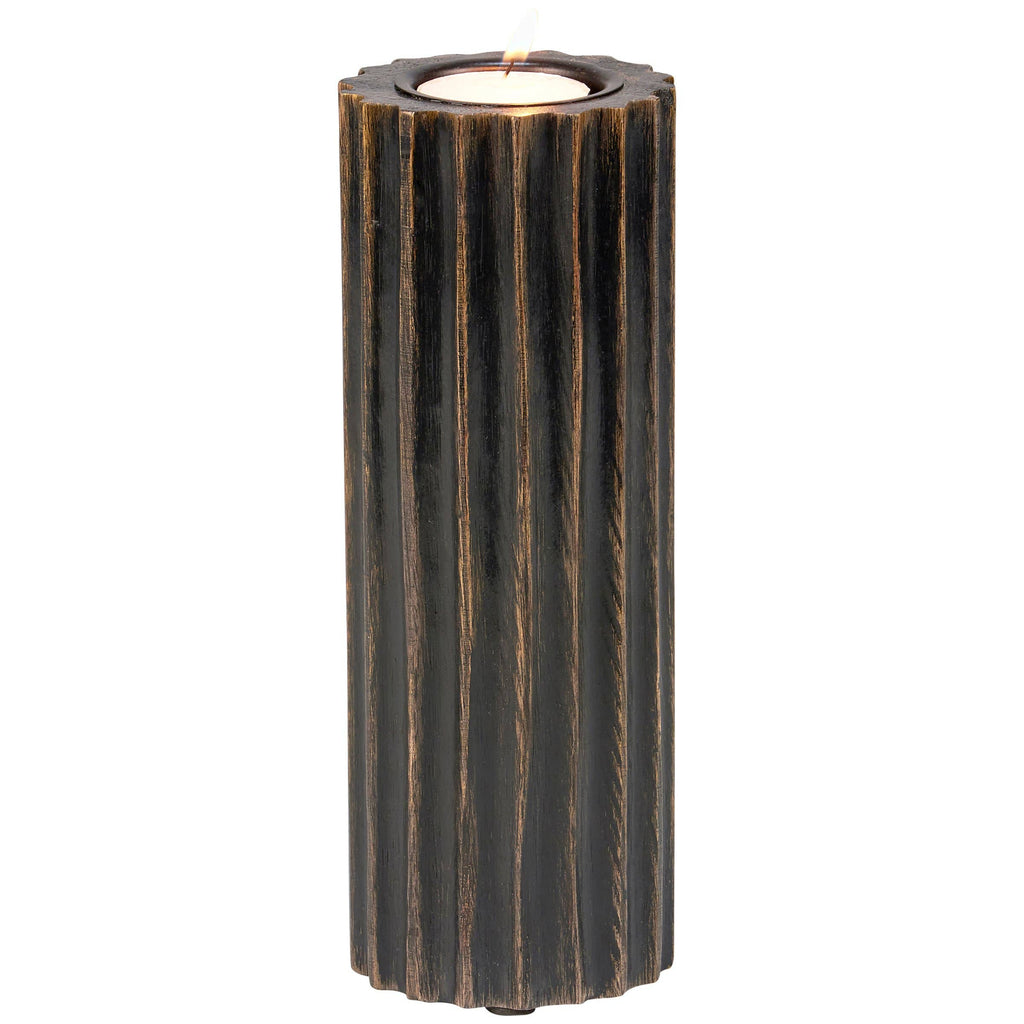 Ribbed Cylinder Candle Holder