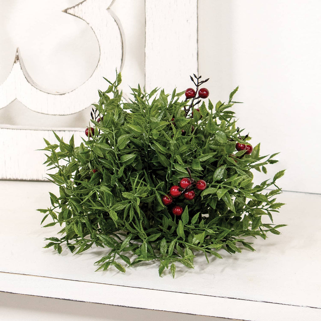 Lady Ruscus & Berries Half Sphere - 8.5"