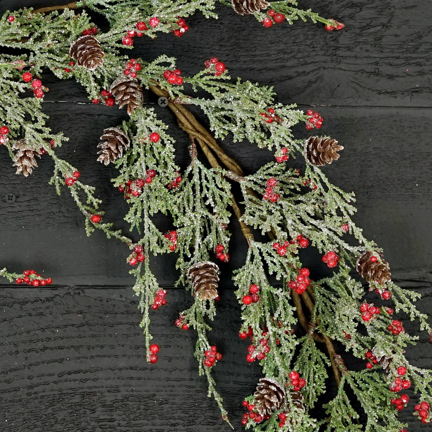 4ft Garland-Icy Sparkle Cypress Pine