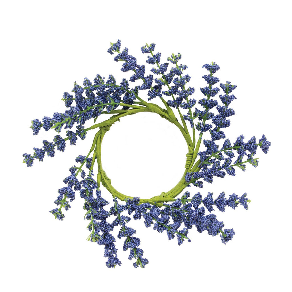 Blue Astilbe Candle Ring, 3"