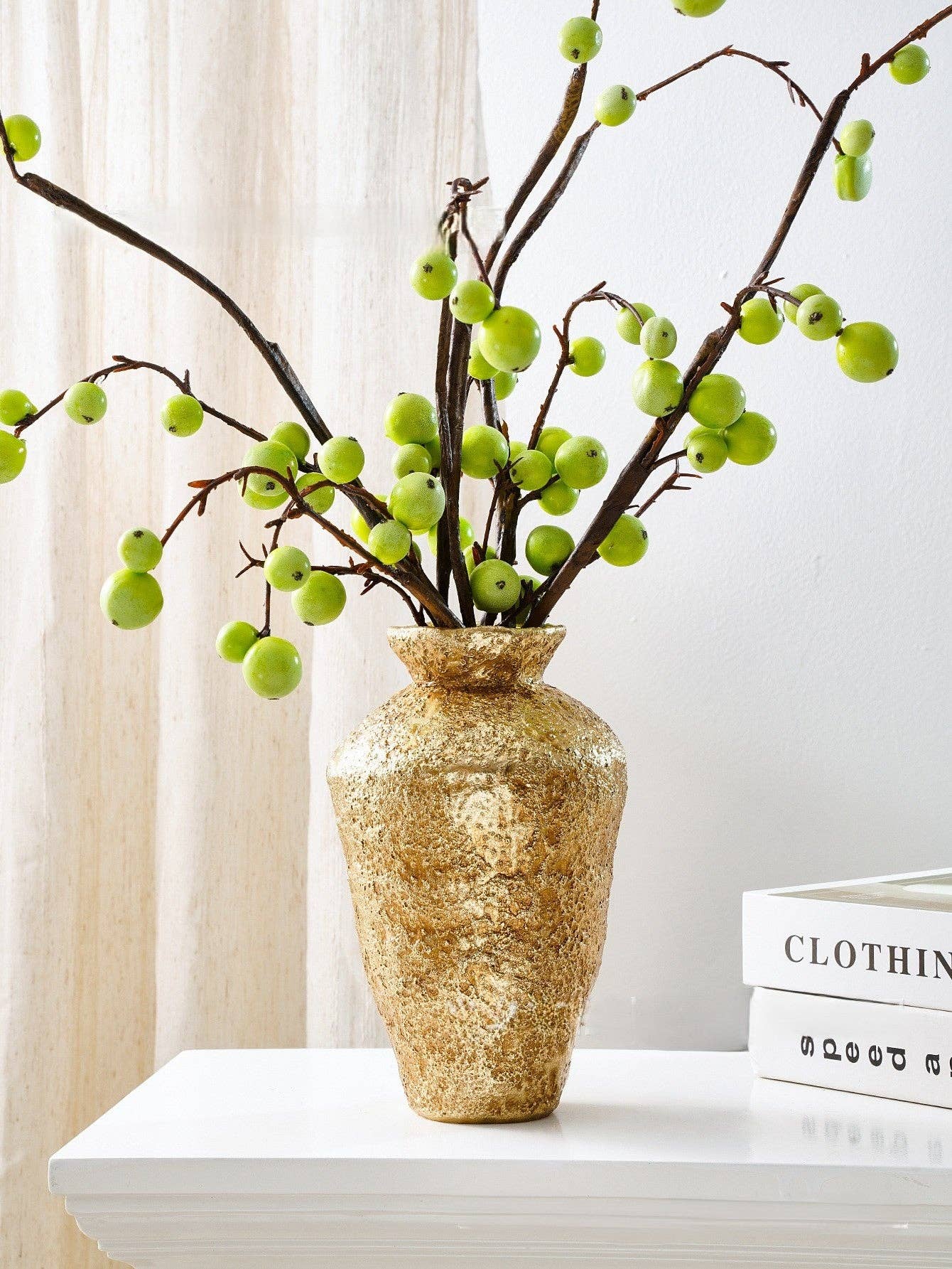 Textured Gold Decorative Vase