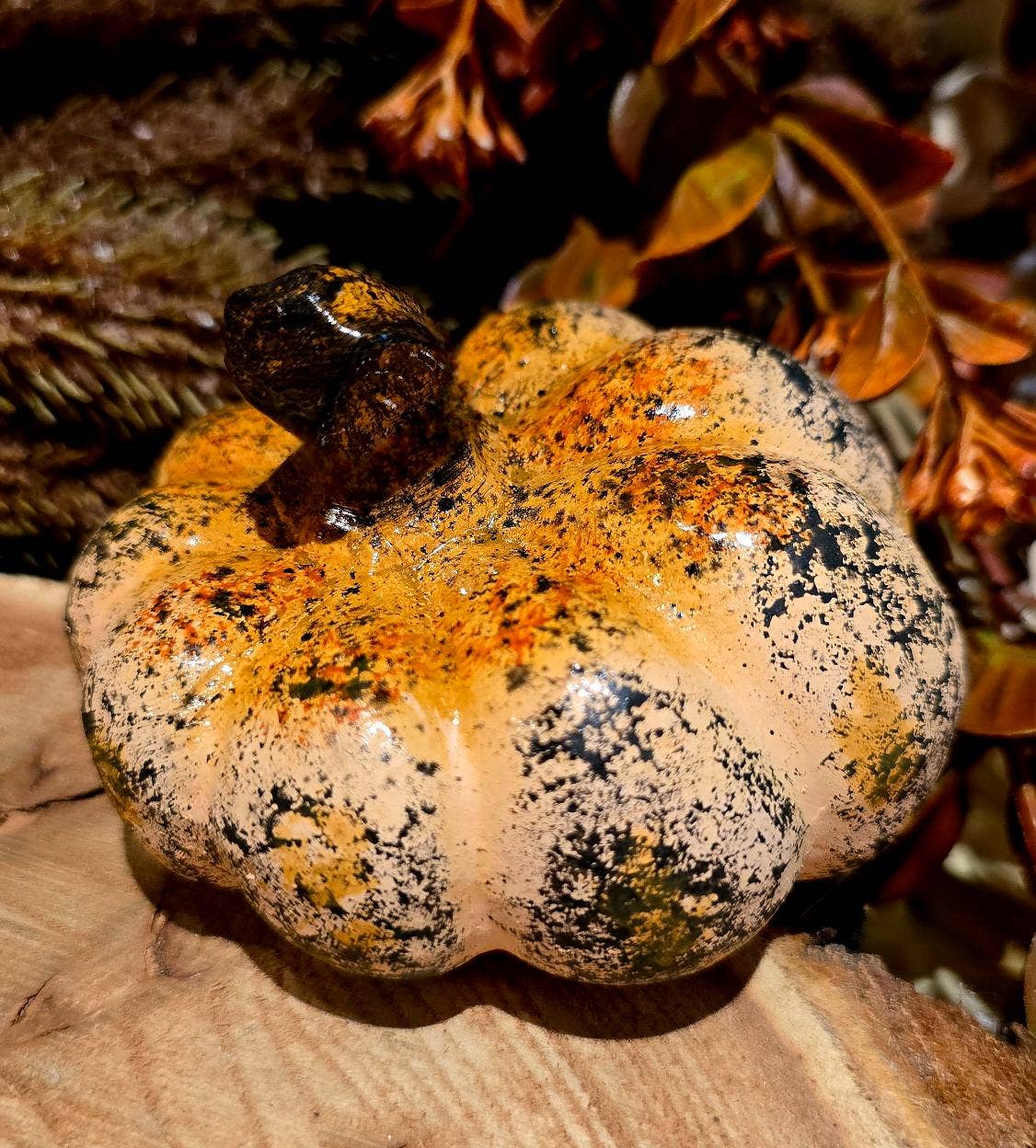 Cider Glow Pumpkin 4x3x2in