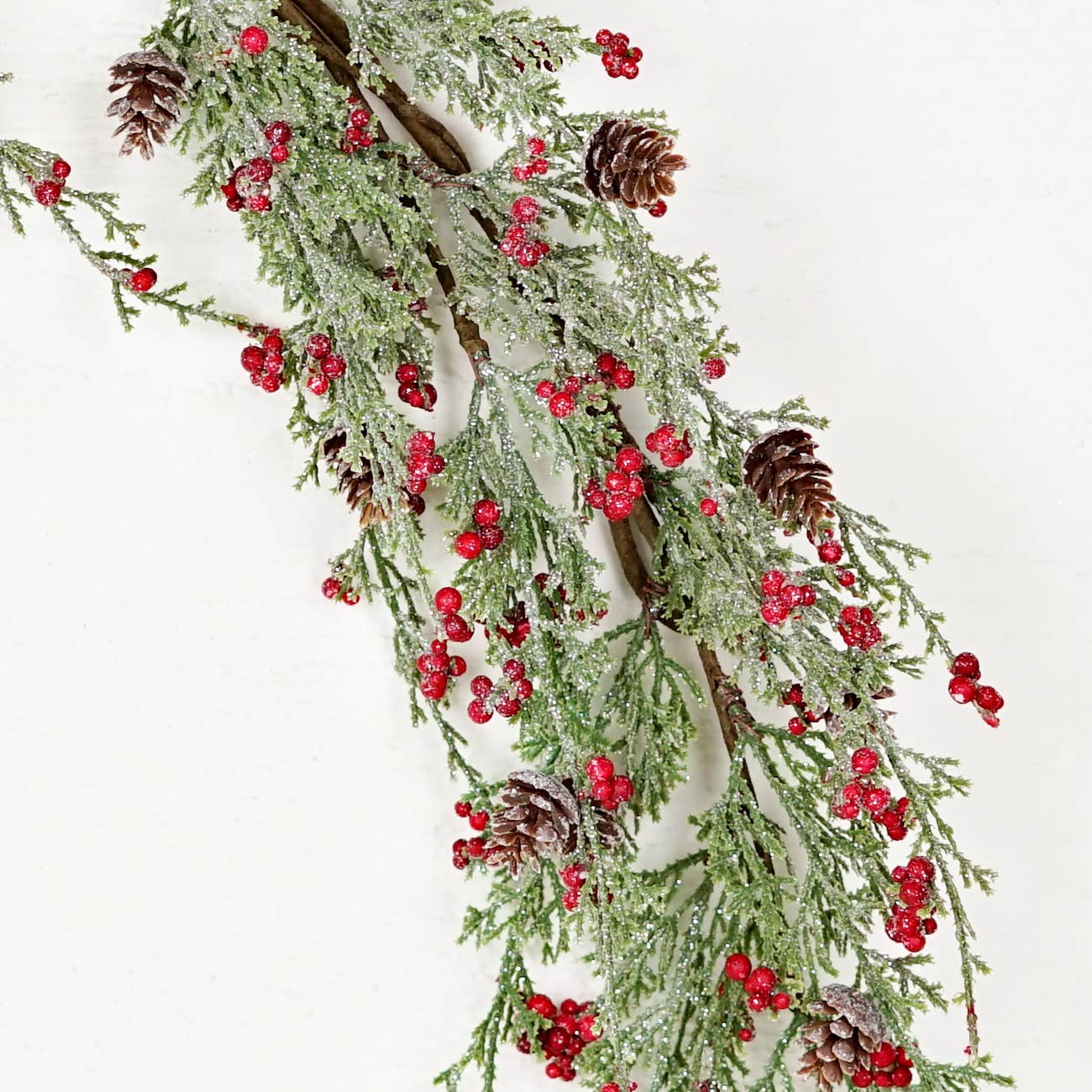4ft Garland-Icy Sparkle Cypress Pine