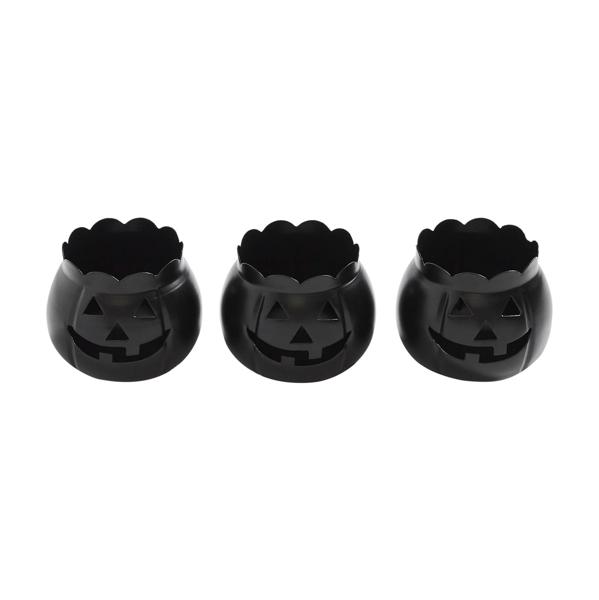 Jack-O-Lantern Candle Holder Black