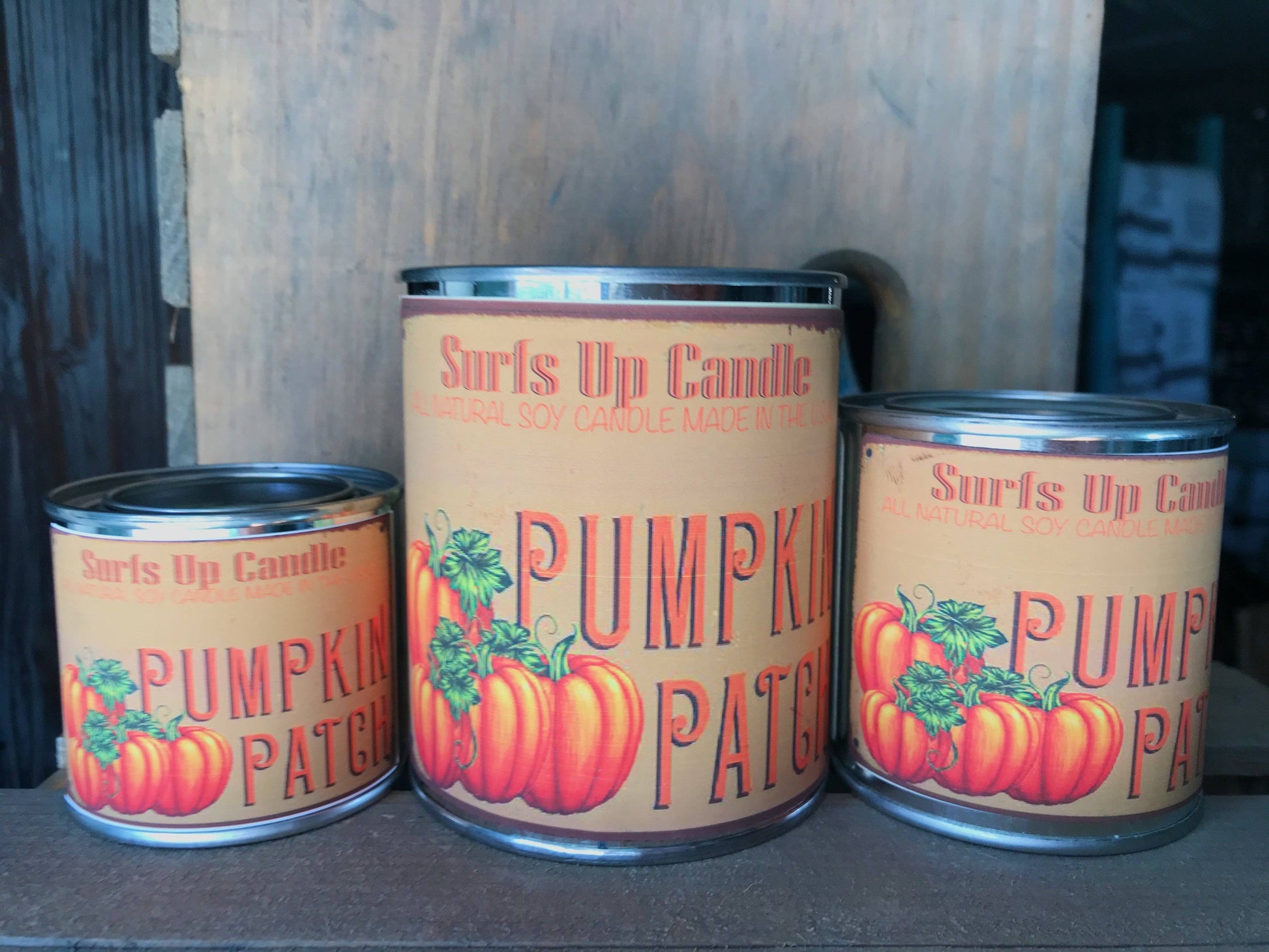 Pumpkin Patch Paint Can Candle