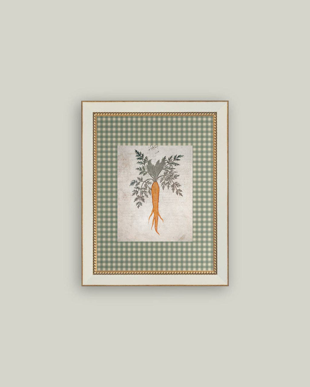 Garden Carrot Framed Antique Art
