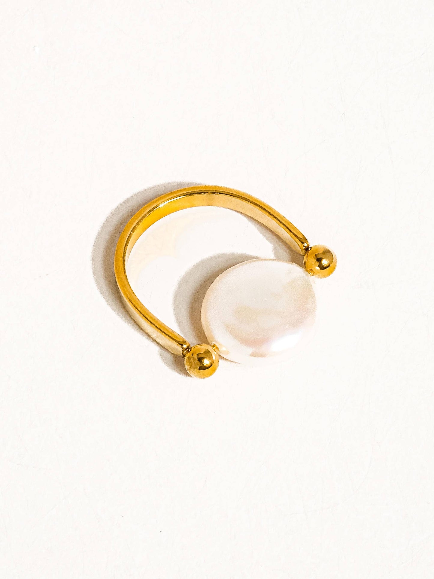 Déodat 18K Gold Non-Tarnish Baroque Pearl Ring