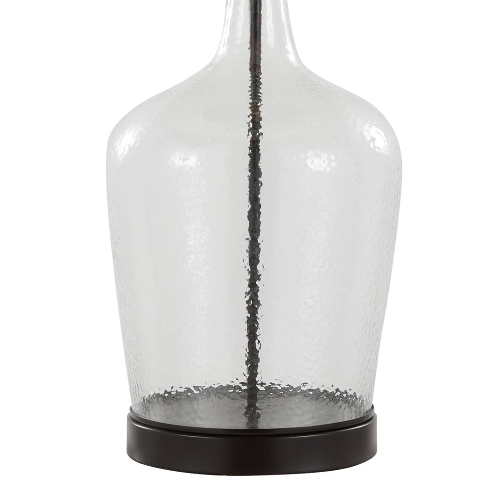 Botella 28" Glass Table Lamp with USB - Set of 2