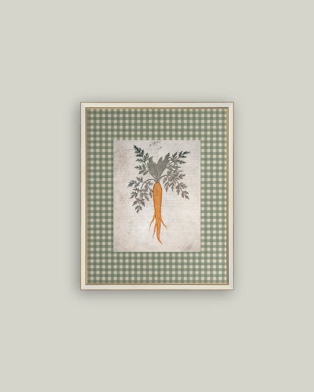 Garden Carrot Framed Antique Art