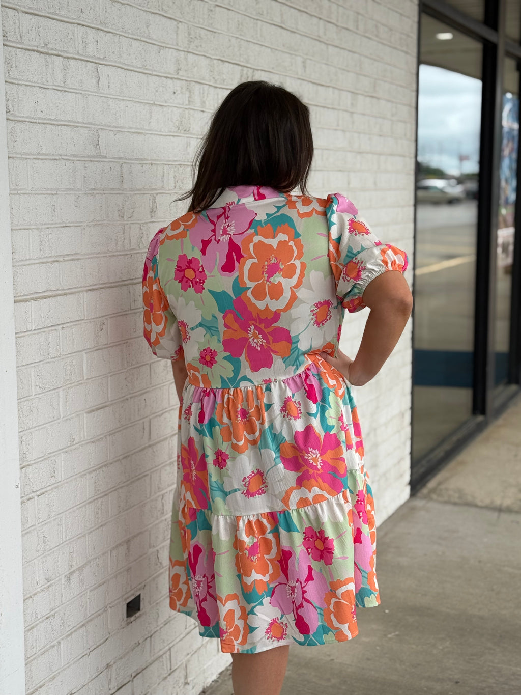 Floral Puff Sleeve Babydoll Dress
