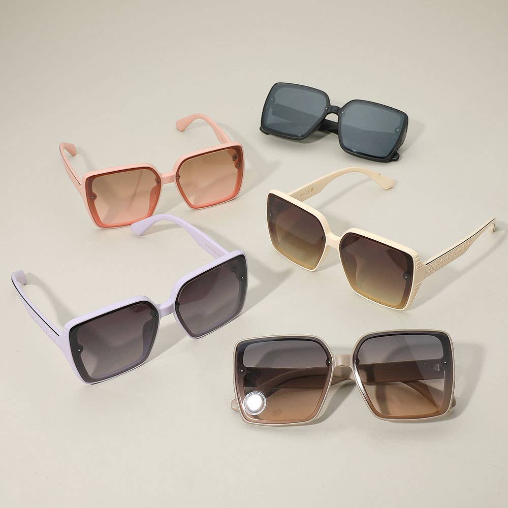 Square Frame Tinted Lens Sunglasses