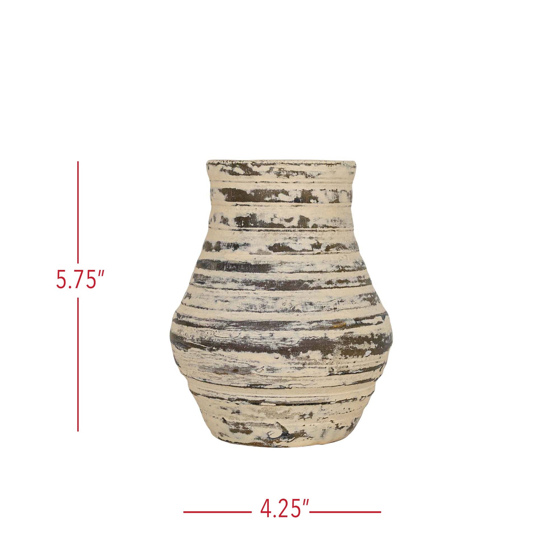 Distressed Ribbed Bud Vase