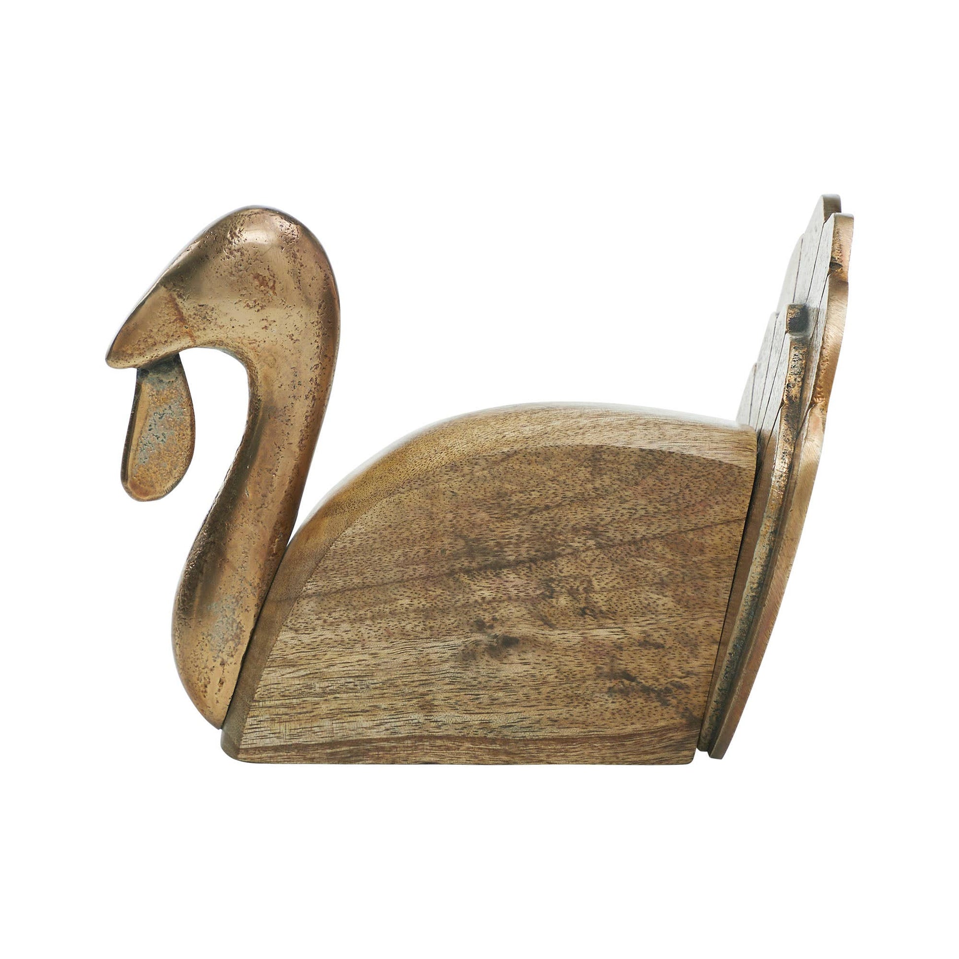 Wooden Turkey w/ Burnished Metal