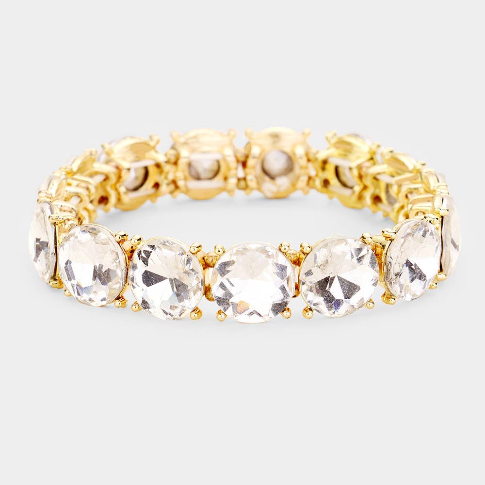 Crystal Round Stretch Evening Bracelet