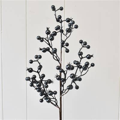 Pearl Finish Berry Spray - Black 22.25"