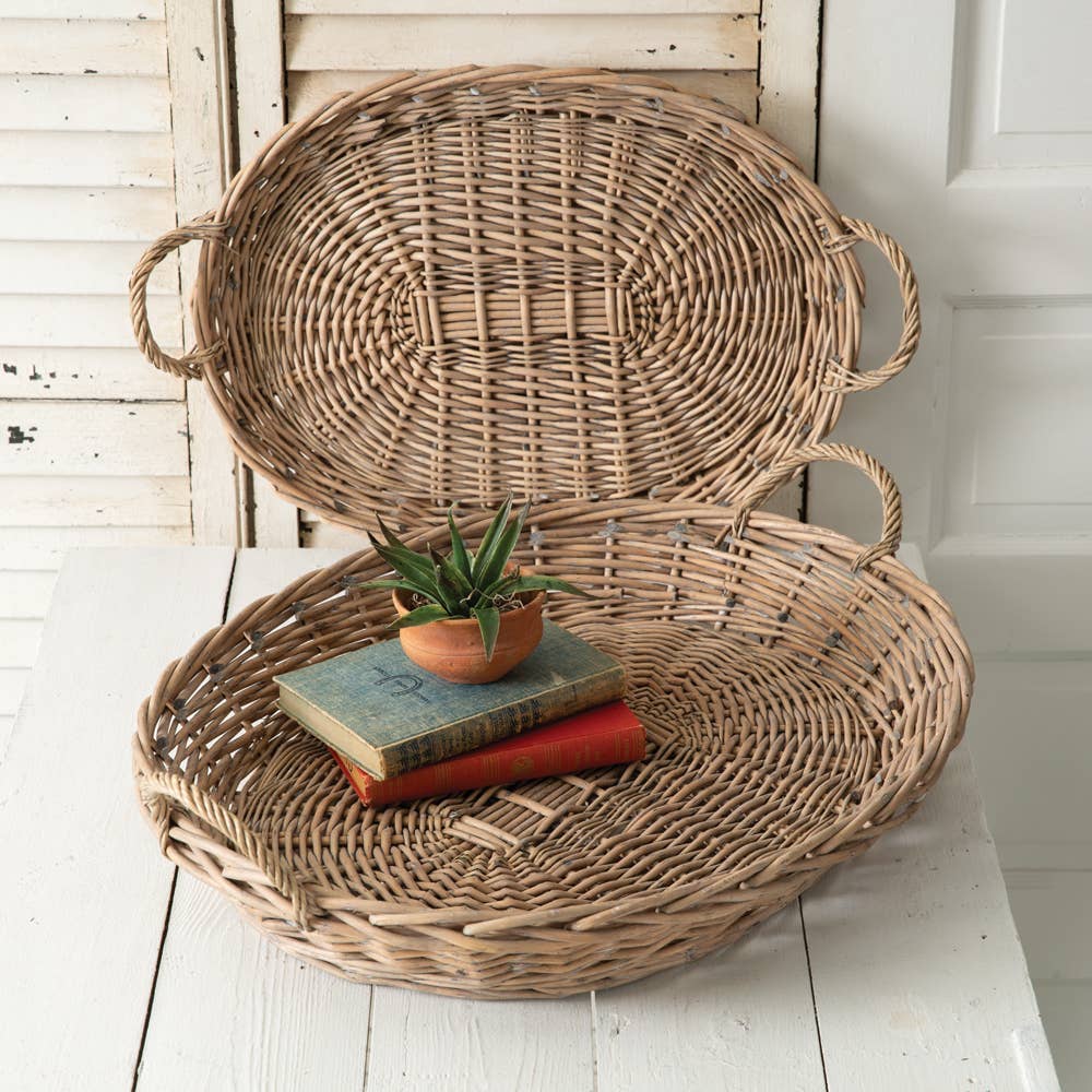Oval Wicker Trays