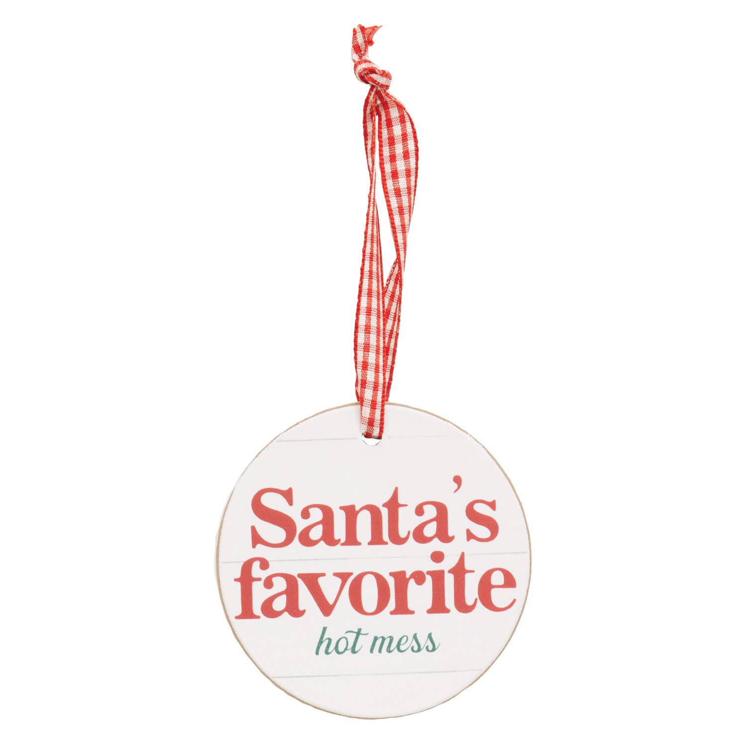 Half-Assed Jingler Round Ornament w/Ribbon - 3 Asstd.