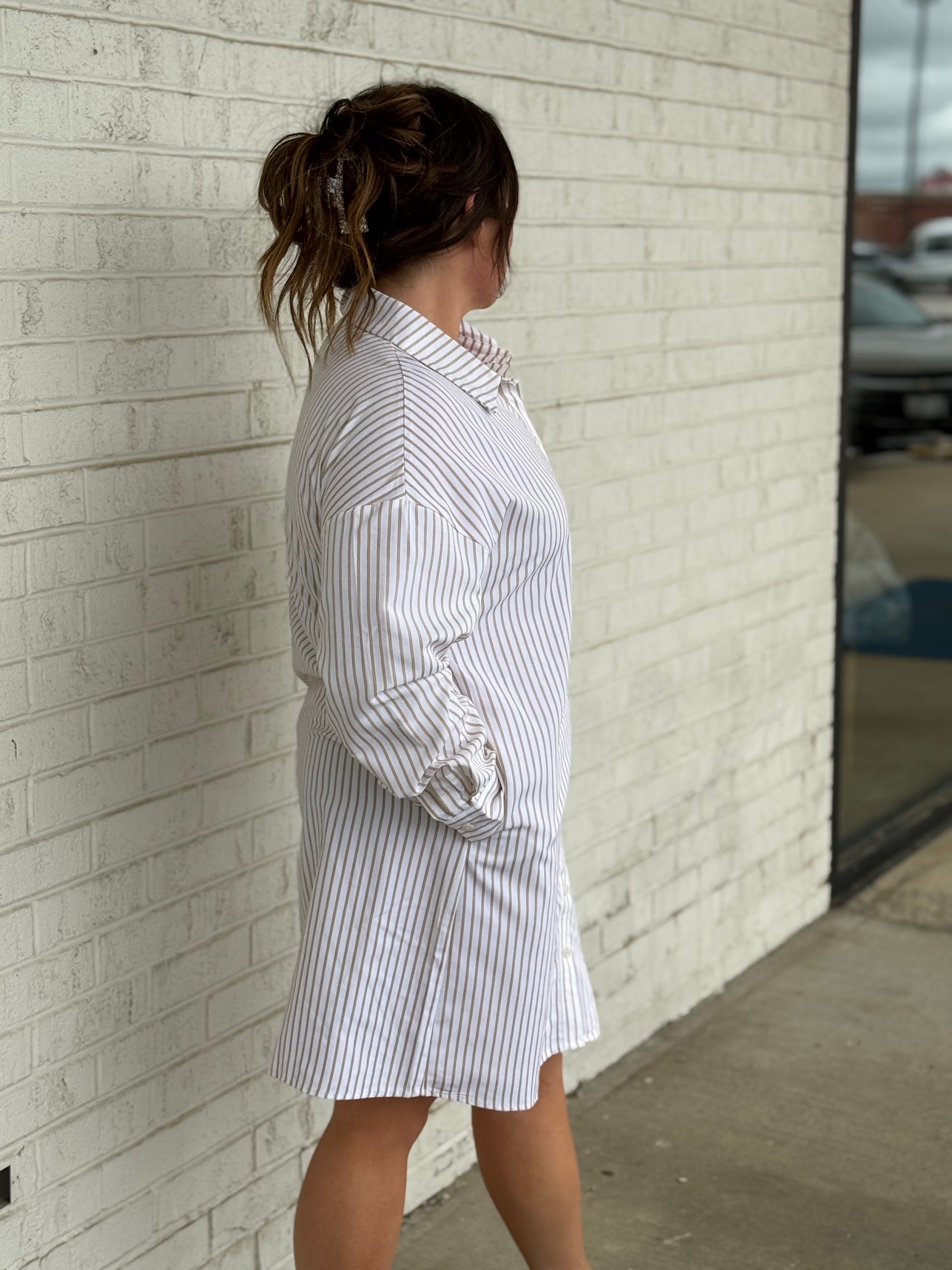 Stripe Shirt Dress