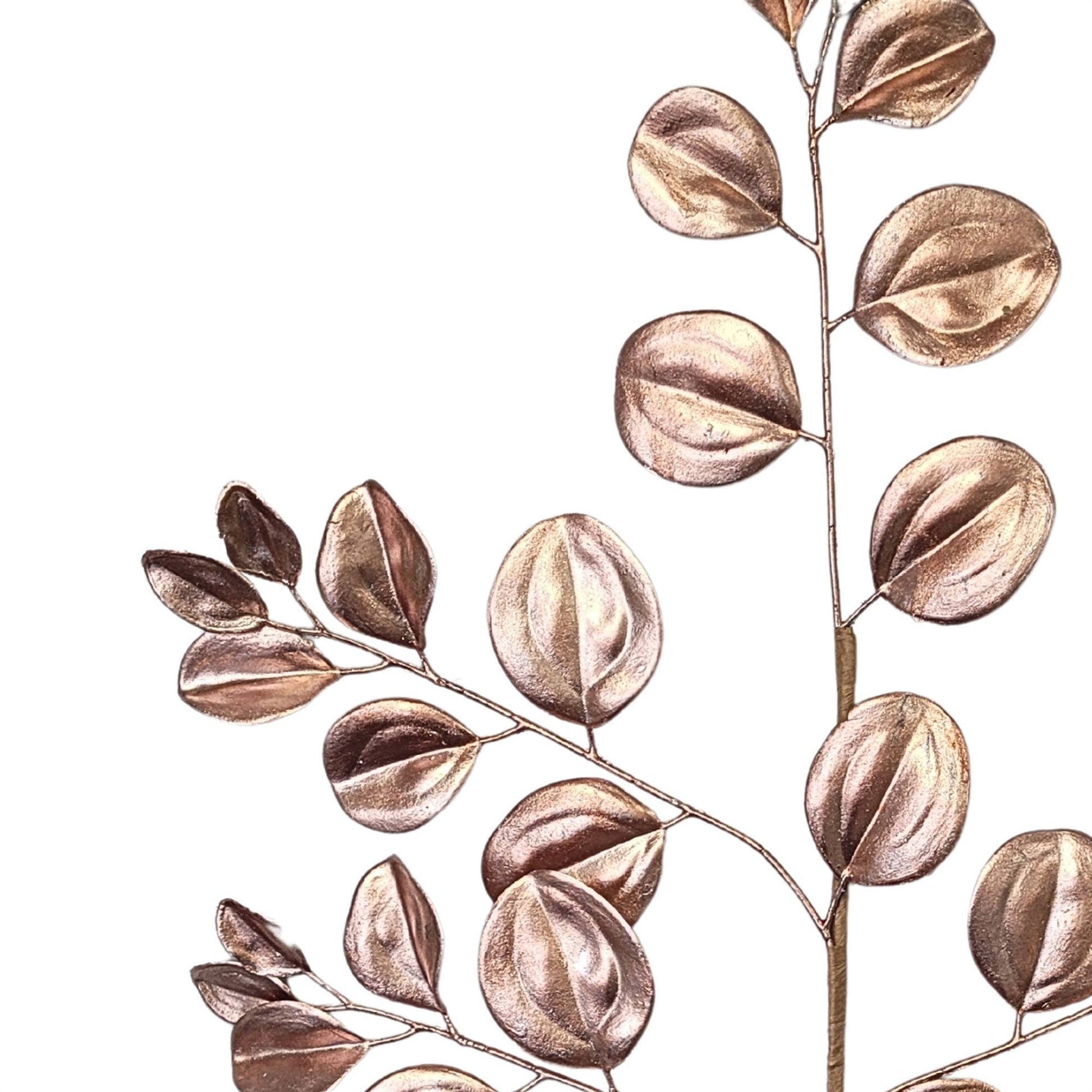 Metallic Smilax Leaf Spray - Rose Gold 32”