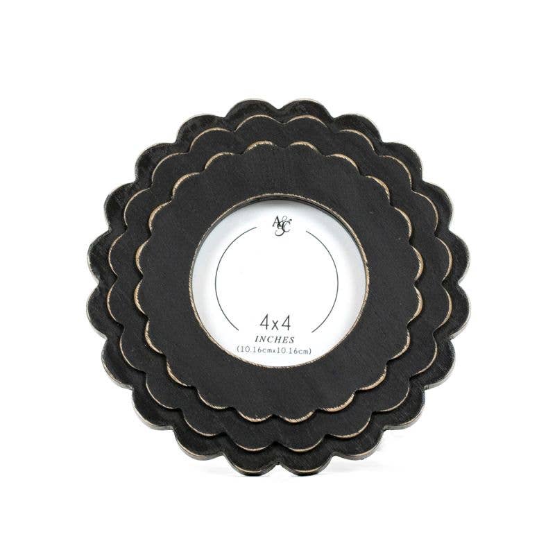 Black Scallop Frame