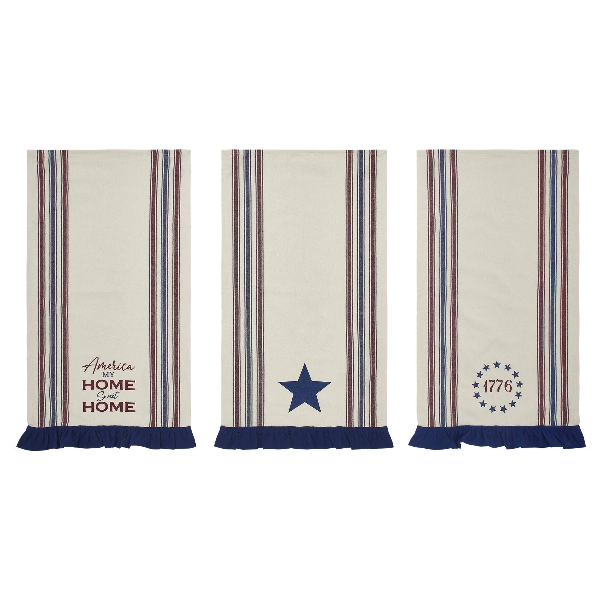 America Ruffled Tea Towel