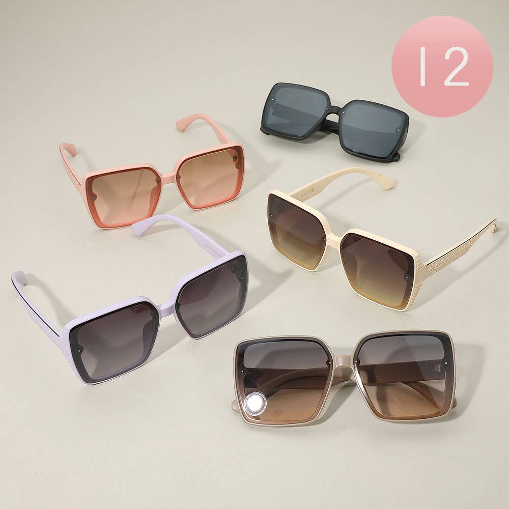 Square Frame Tinted Lens Sunglasses