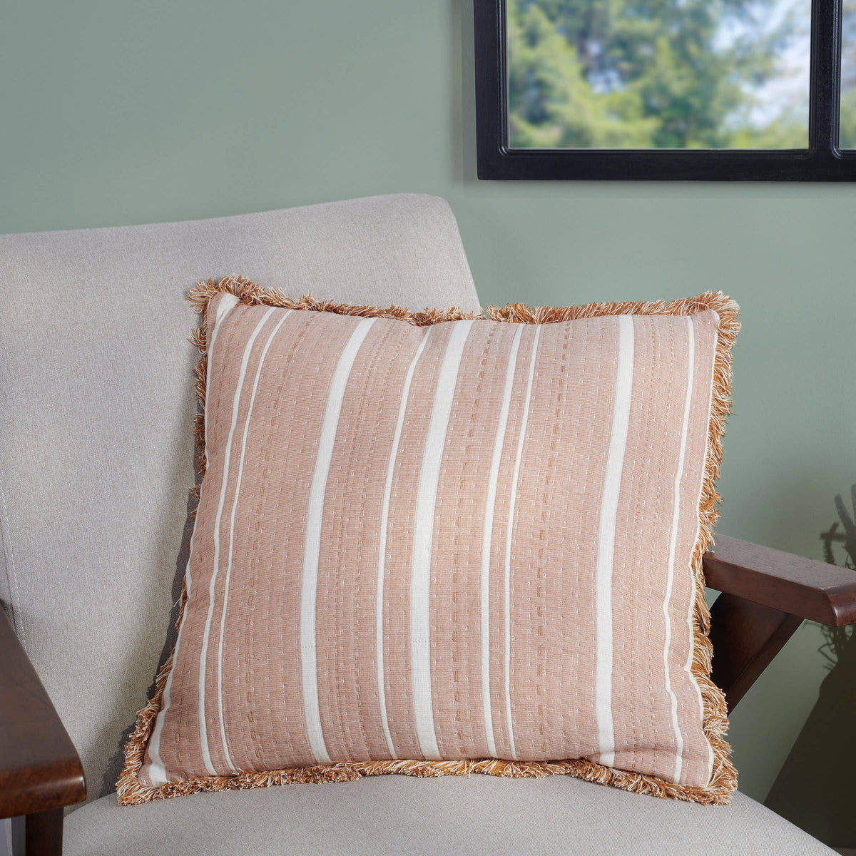Striped Rust Pillow
