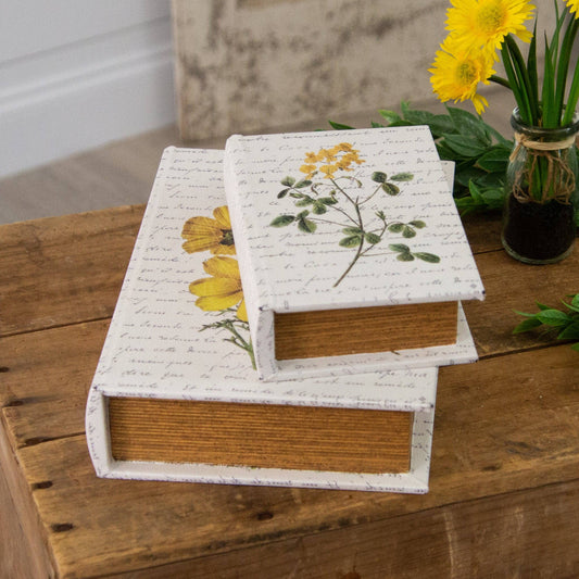 Yellow Flowers Nested Book Box